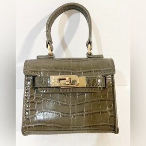 Like Dreams Vegan Leather Croc-Embossed Mini Crossbody Bag No Strap